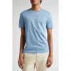 Sunspel Cotton Crewneck T-shirt In Como Blue