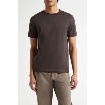 Sunspel Cotton Crewneck T-shirt In Brown