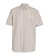 Sunspel Cotton Embroidered Stripe Shirt