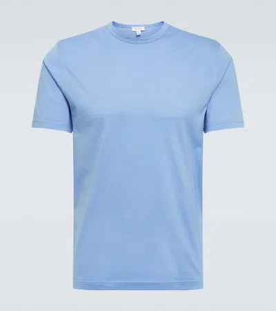Sunspel Cotton Jersey T-shirt In Cool Blue