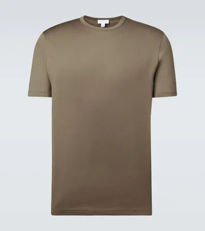 Sunspel Cotton Jersey T-shirt In Green
