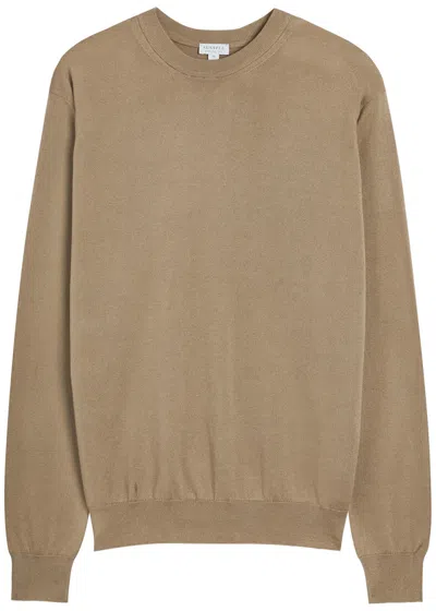 Sunspel Fine-knit Cotton Sweater In Multi