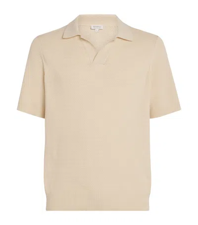Sunspel Cotton Knitted Polo Shirt