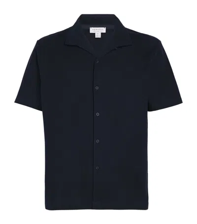 Sunspel Cotton Open Collar Polo Shirt