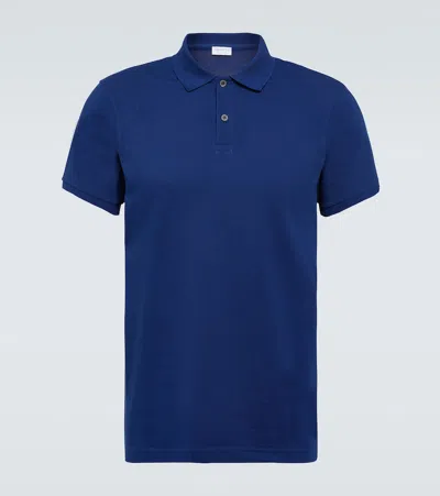 Sunspel Cotton Piqué Polo Shirt In Blue