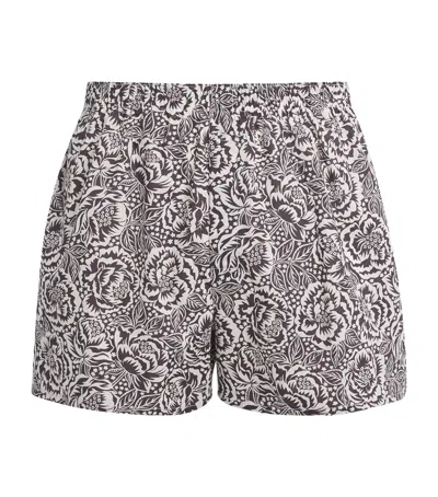 Sunspel Cotton Printed Boxer Shorts In Multi