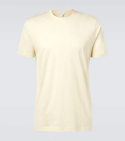 Sunspel Cotton T-shirt In Yellow