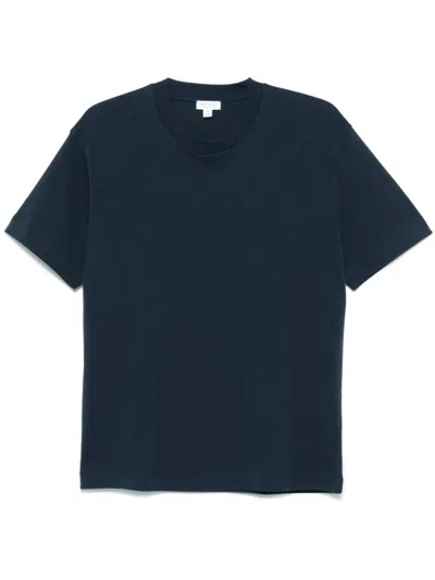 Sunspel Cotton T-shirt In Blue