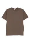 Sunspel Cotton T-shirt In Brown