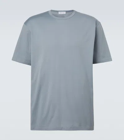 Sunspel Cotton T-shirt In Blue