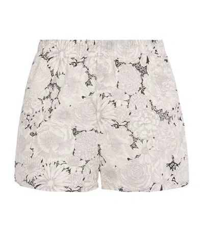 Sunspel Cotton White Bloom Boxers