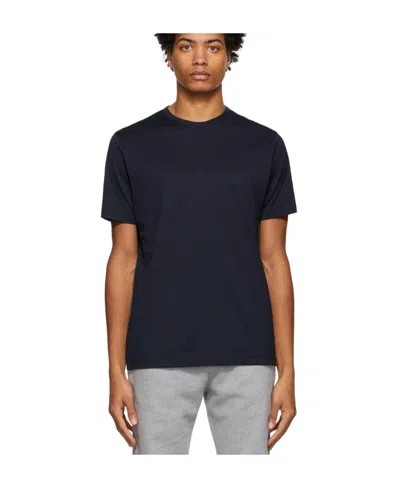 Sunspel Crew Neck Cotton T-shirt In Black