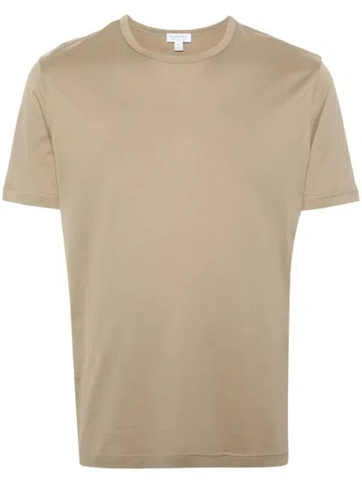 Sunspel Crew-neck Cotton T-shirt In Neutrals