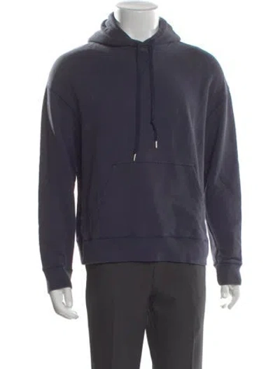 Pre-owned Sunspel Crew Neck Long Sleeve Hoodie In Blue