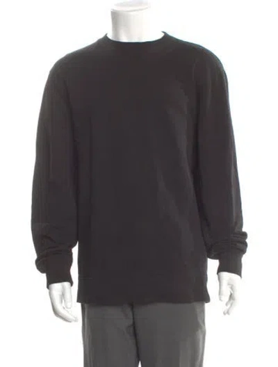 Pre-owned Sunspel Crew Neck Long Sleeve Sweatshirt In Black