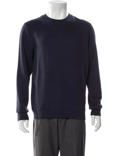 Pre-owned Sunspel Crew Neck Long Sleeve Sweatshirt In Blue