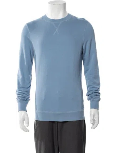 Pre-owned Sunspel Crew Neck Long Sleeve Sweatshirt In Blue