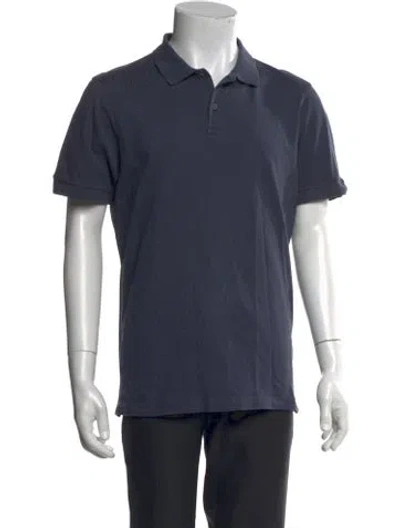 Pre-owned Sunspel Crew Neck Short Sleeve Polo Shirt In Blue