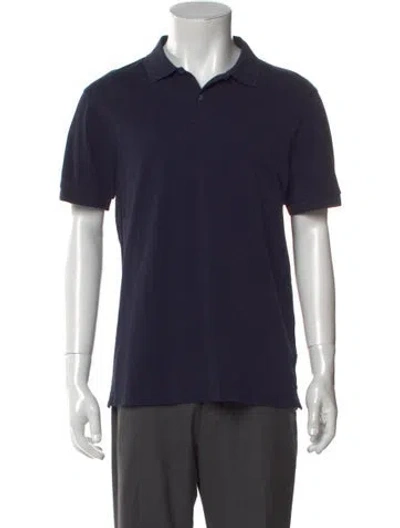 Pre-owned Sunspel Crew Neck Short Sleeve Polo Shirt In Blue