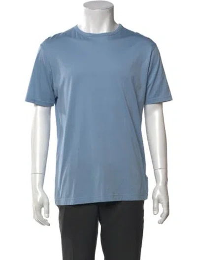 Pre-owned Sunspel Crew Neck Short Sleeve Polo Shirt In Blue