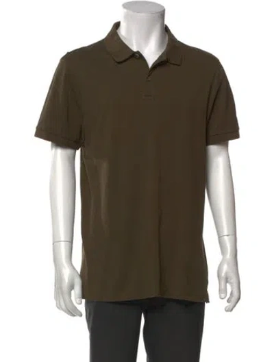 Pre-owned Sunspel Crew Neck Short Sleeve Polo Shirt In Green