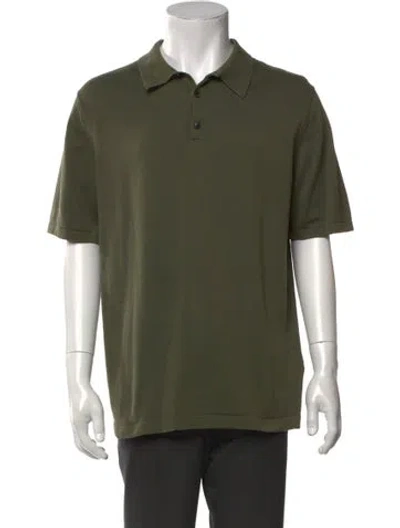 Pre-owned Sunspel Crew Neck Short Sleeve Polo Shirt In Green