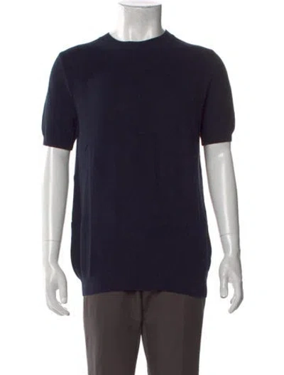 Pre-owned Sunspel Crew Neck Short Sleeve T-shirt In Black