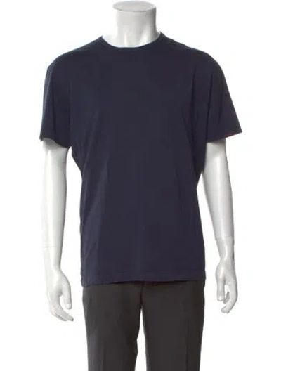 Pre-owned Sunspel Crew Neck Short Sleeve T-shirt In Blue