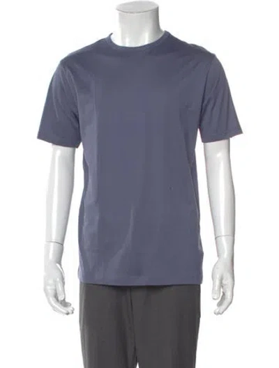 Pre-owned Sunspel Crew Neck Short Sleeve T-shirt In Blue