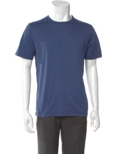 Pre-owned Sunspel Crew Neck Short Sleeve T-shirt In Blue