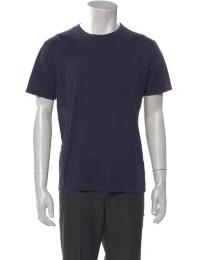 Pre-owned Sunspel Crew Neck Short Sleeve T-shirt In Blue