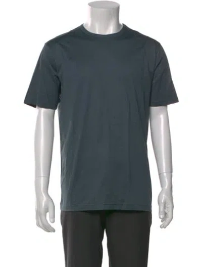 Pre-owned Sunspel Crew Neck Short Sleeve T-shirt In Blue