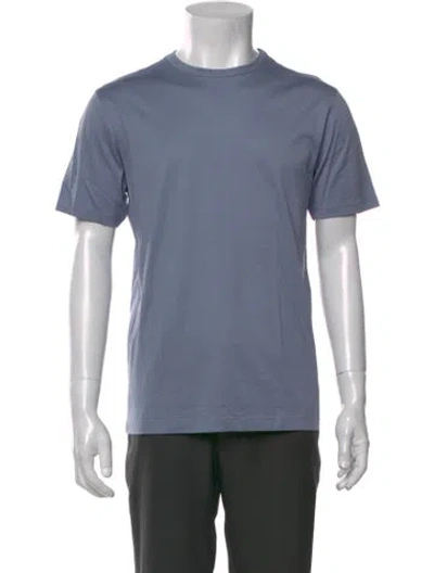 Pre-owned Sunspel Crew Neck Short Sleeve T-shirt In Blue