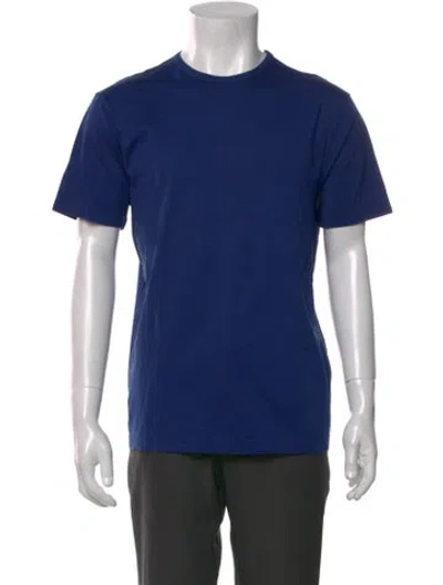Pre-owned Sunspel Crew Neck Short Sleeve T-shirt In Blue