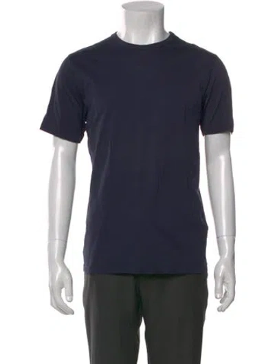 Pre-owned Sunspel Crew Neck Short Sleeve T-shirt In Blue
