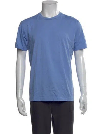 Pre-owned Sunspel Crew Neck Short Sleeve T-shirt In Blue