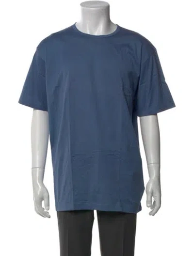 Pre-owned Sunspel Crew Neck Short Sleeve T-shirt In Blue