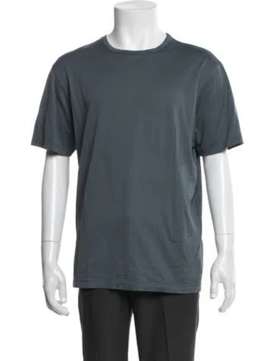 Pre-owned Sunspel Crew Neck Short Sleeve T-shirt In Blue
