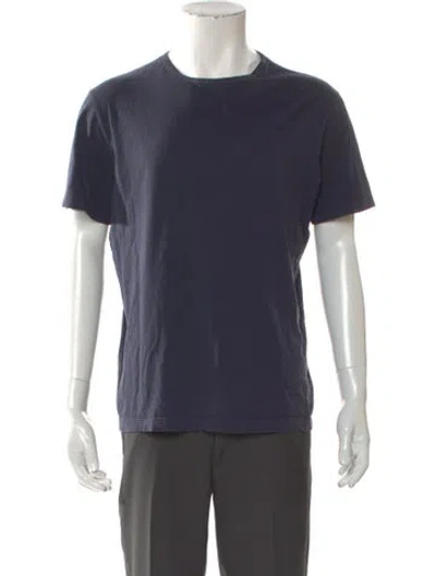 Pre-owned Sunspel Crew Neck Short Sleeve T-shirt In Blue