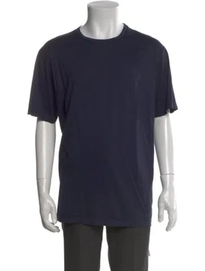 Pre-owned Sunspel Crew Neck Short Sleeve T-shirt In Blue
