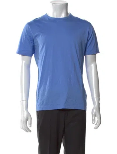 Pre-owned Sunspel Crew Neck Short Sleeve T-shirt In Blue