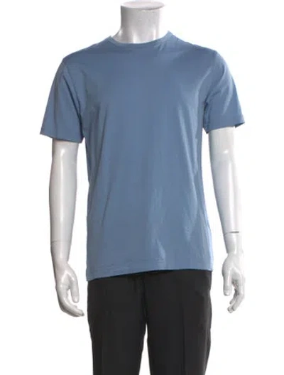 Pre-owned Sunspel Crew Neck Short Sleeve T-shirt In Blue