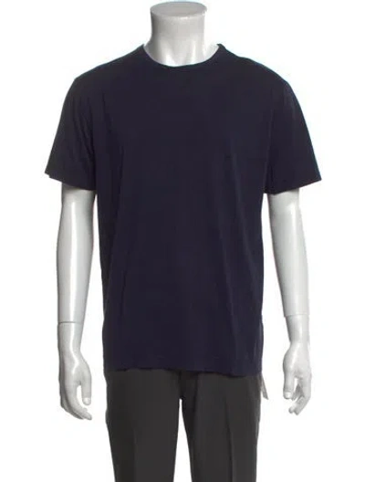 Pre-owned Sunspel Crew Neck Short Sleeve T-shirt In Blue