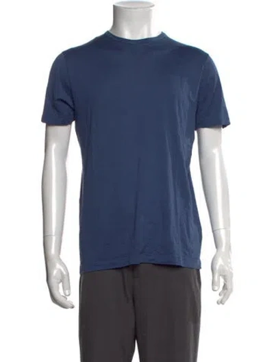 Pre-owned Sunspel Crew Neck Short Sleeve T-shirt In Blue