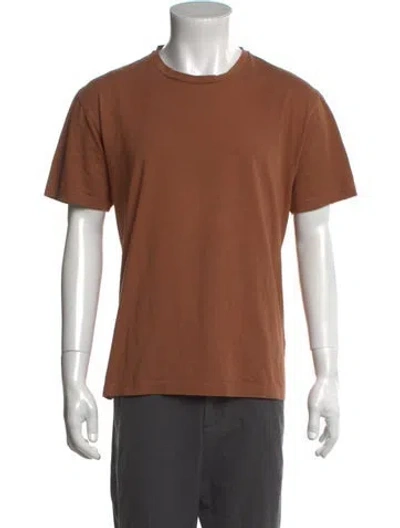 Pre-owned Sunspel Crew Neck Short Sleeve T-shirt In Brown