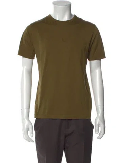 Pre-owned Sunspel Crew Neck Short Sleeve T-shirt In Green