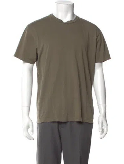 Pre-owned Sunspel Crew Neck Short Sleeve T-shirt In Green