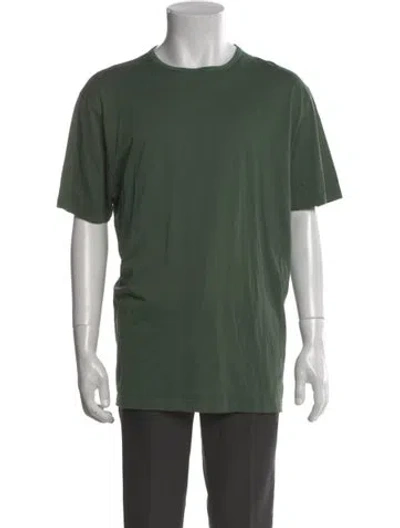 Pre-owned Sunspel Crew Neck Short Sleeve T-shirt In Green