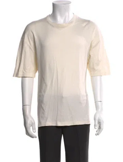 Pre-owned Sunspel Crew Neck Short Sleeve T-shirt In Neutral
