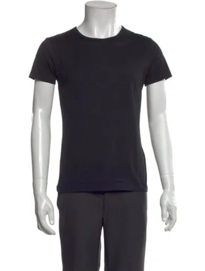 Pre-owned Sunspel Crew Neck Short Sleeve T-shirt W/ Tags In Black